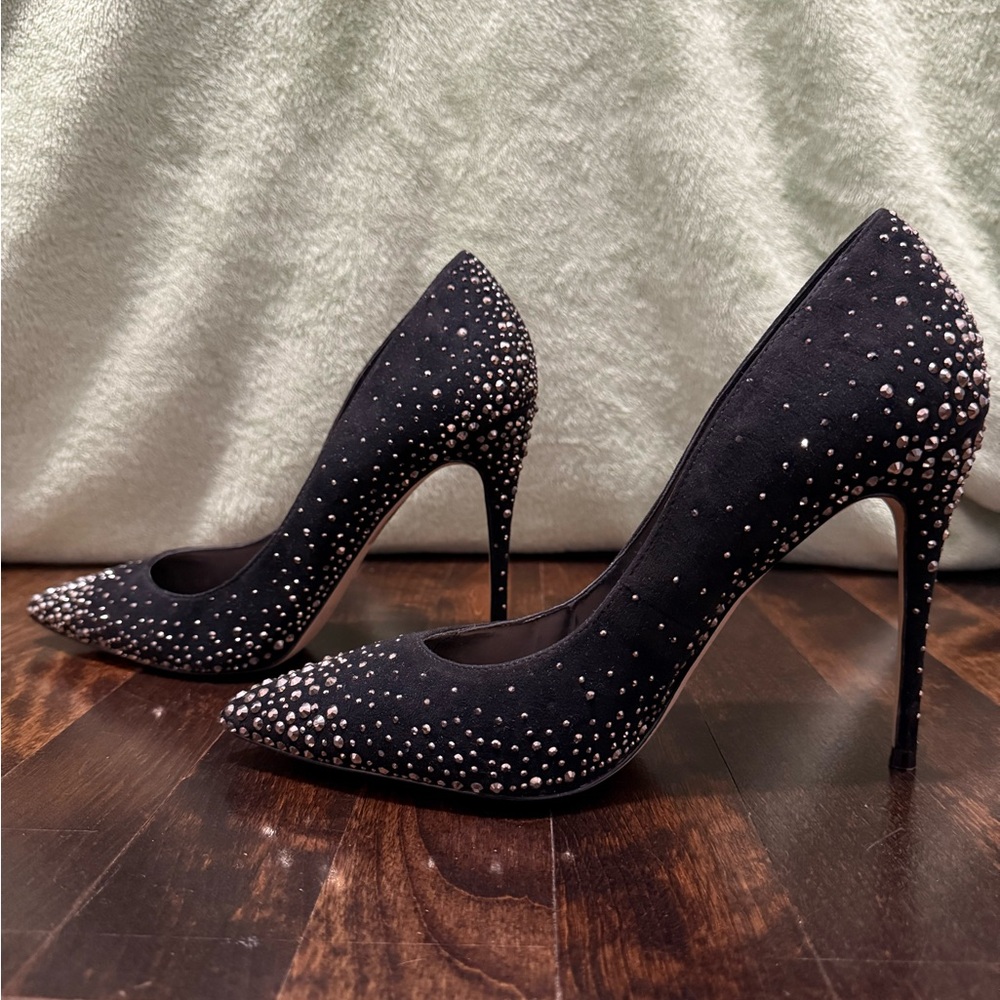 Aldo Black Studded Heels